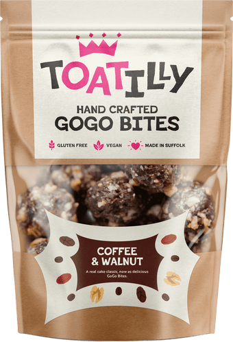 coffee and walnut gogo bites in a pouch