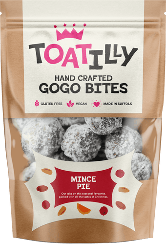 mince pie gogo bites in a pouch