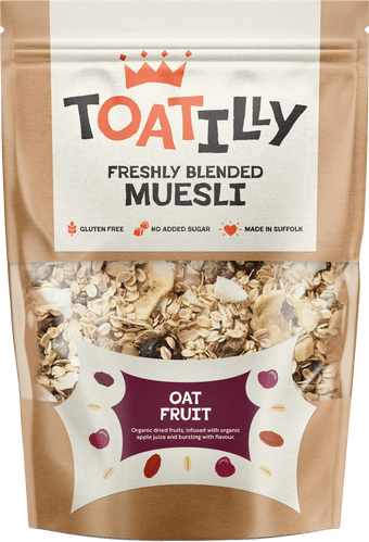 oat fruit muesli in a pouch